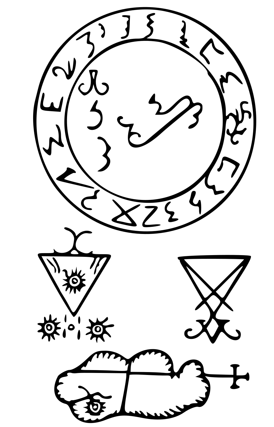 The full Sigil of Lucifer from the Grimorium Verum